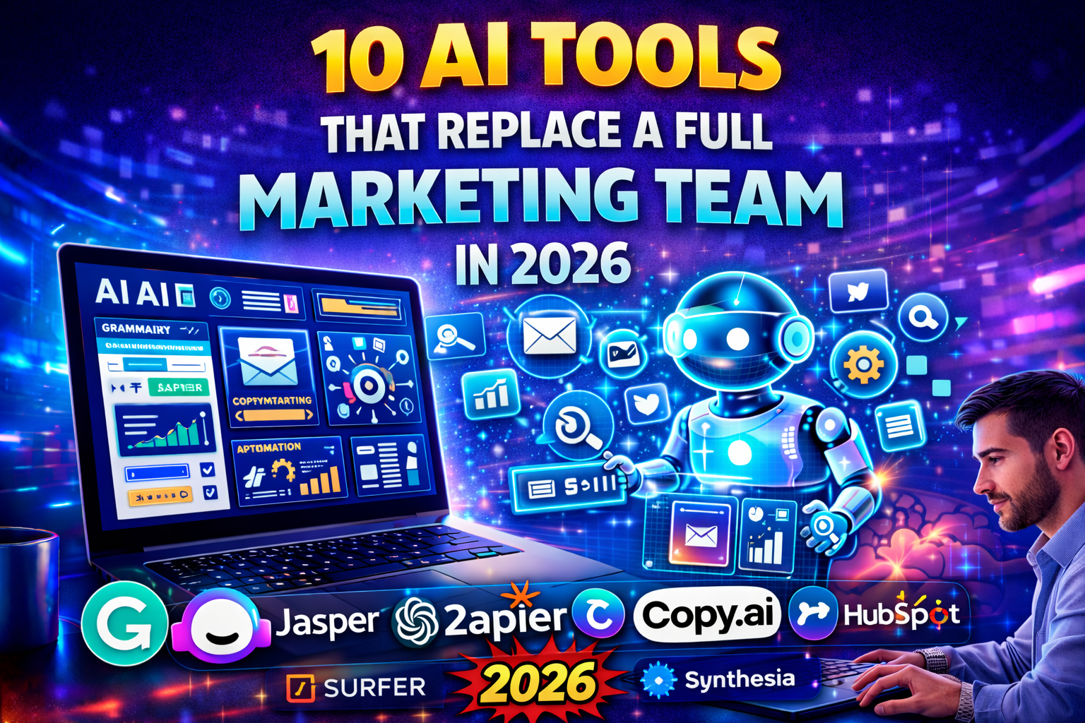 10 AI Tools That Replace a Full Marketing Team in 2026