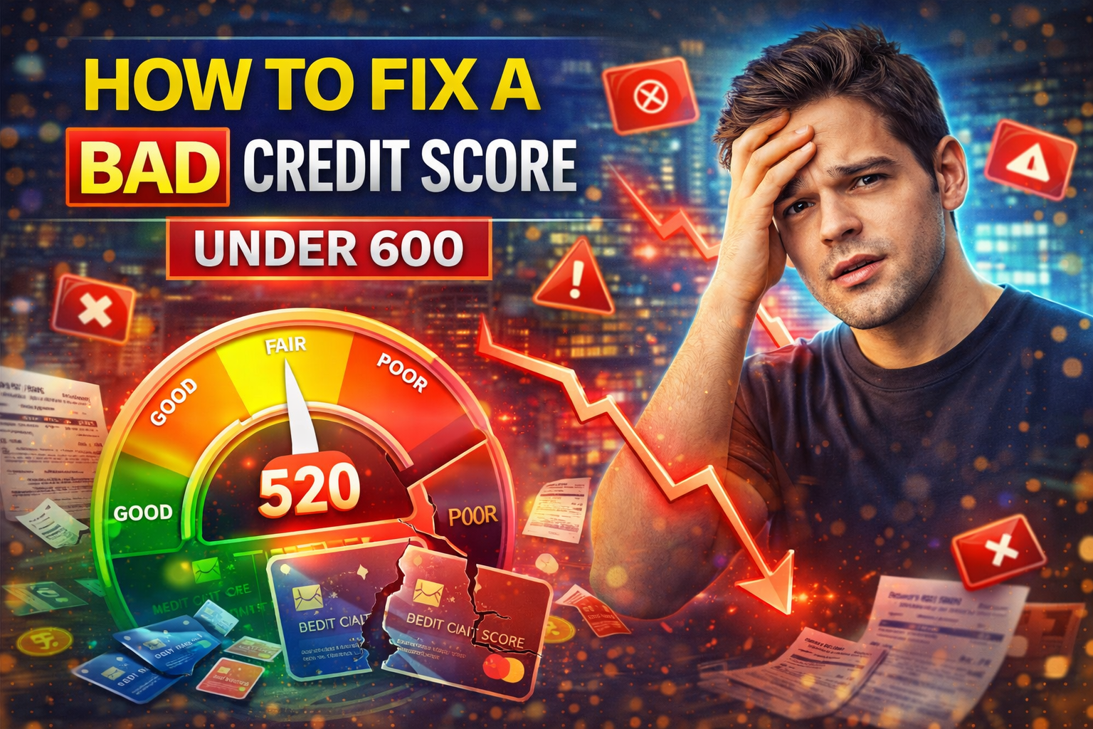 How to Fix a Credit Score Under 600