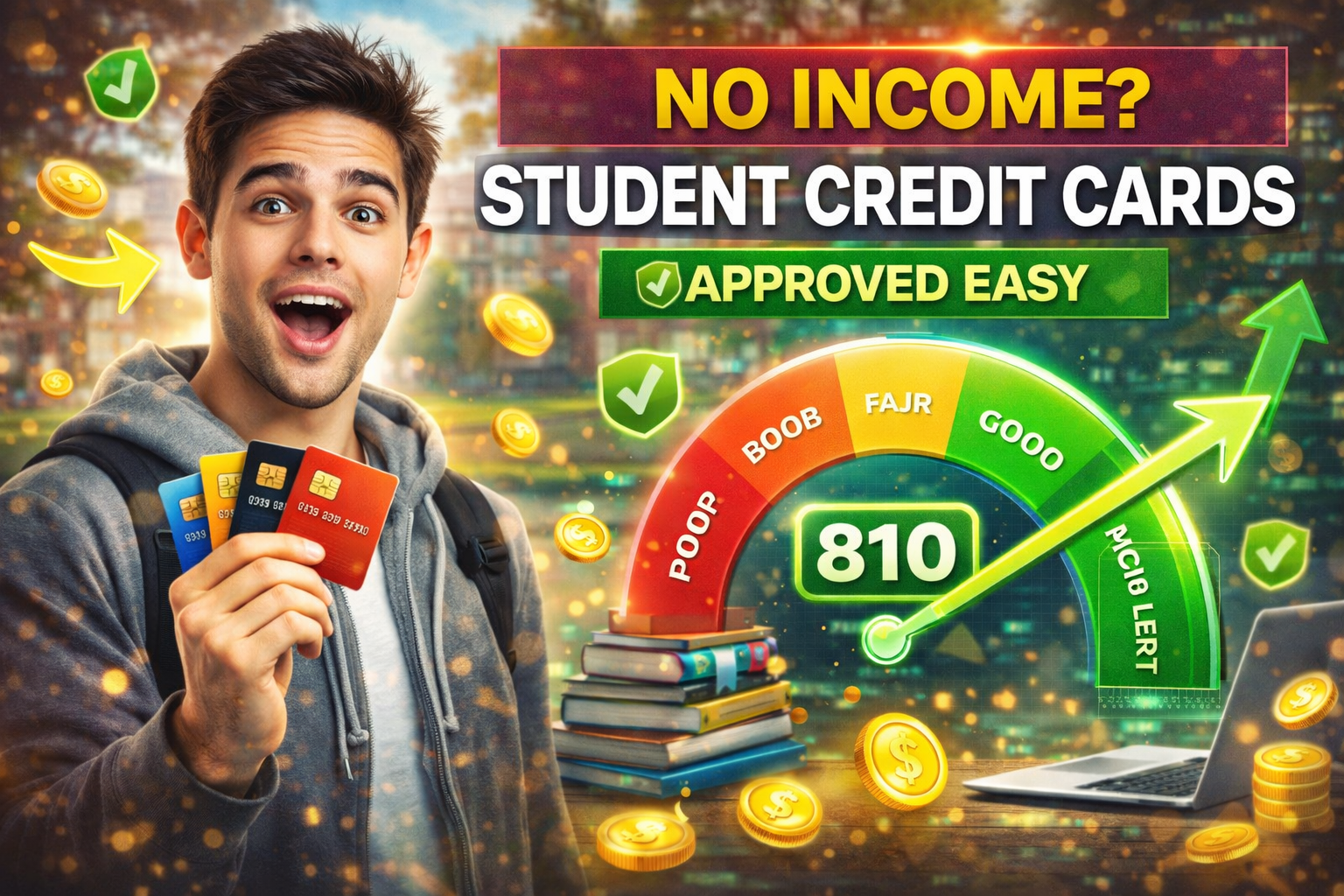 How to Get a Credit Card as a Student With No Income