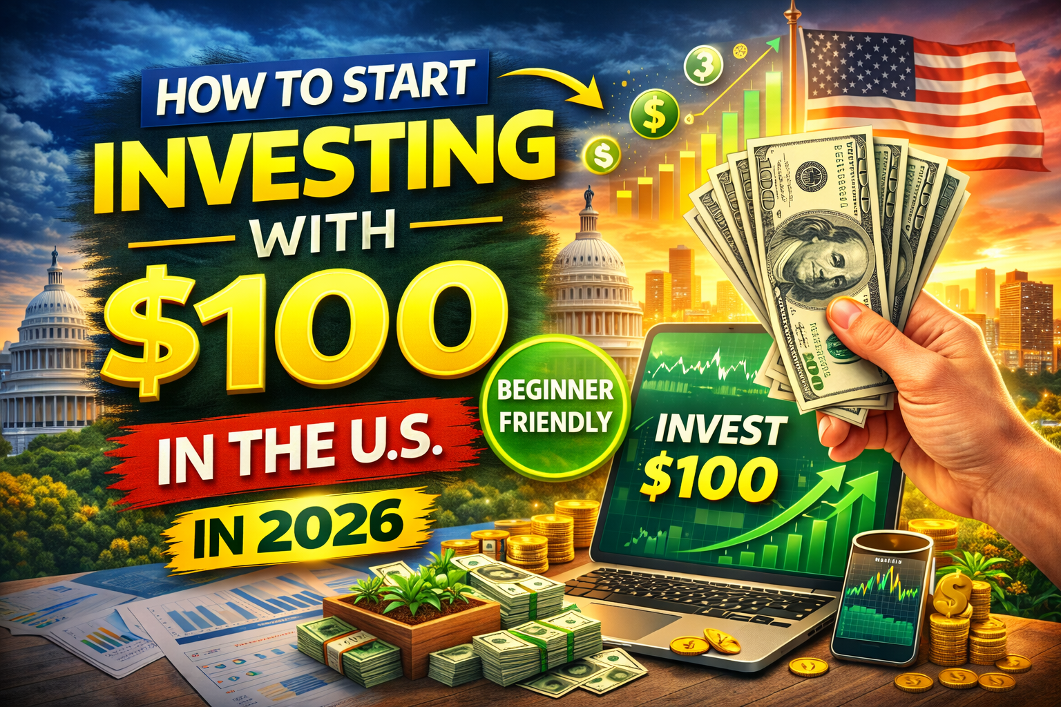 How to Start Investing With $100 in the U.S